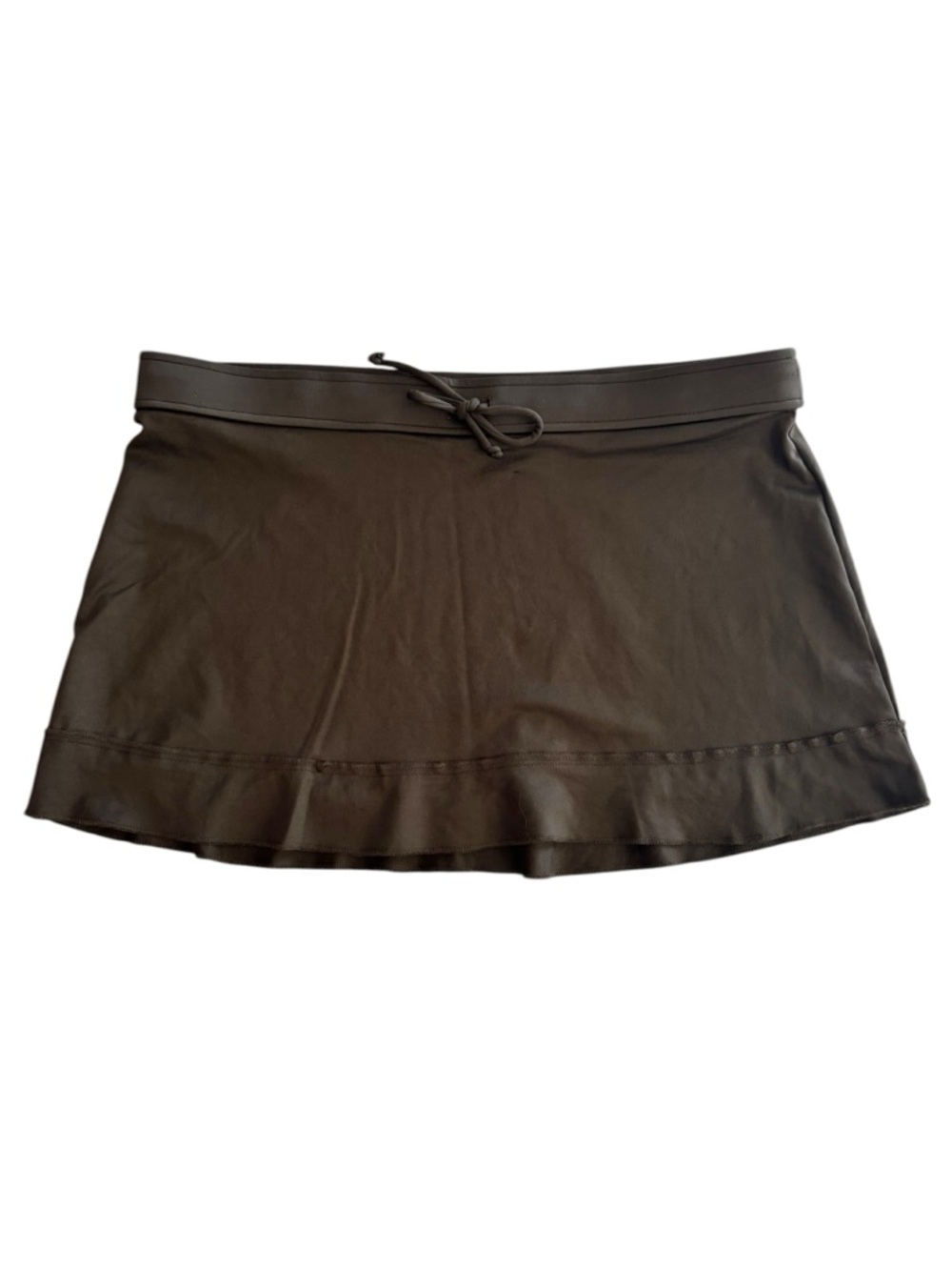 Vintage 90's Y2K Mossimo Low Rise Mini Skirt Size Large/XL Olive Brown Green